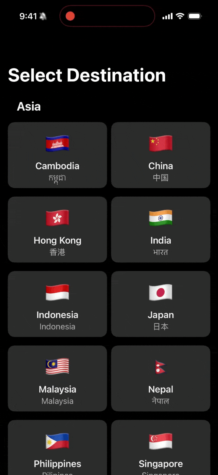 Pick Your Destination demo